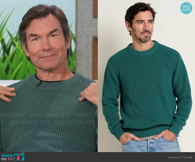 Toad & Co Butte Crew Sweater worn by Jerry O'Connell on The Talk