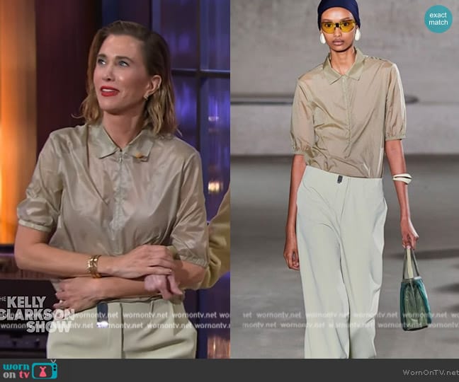 Tory Burch 2024 Spring Collection worn by Kristen Wiig on The Kelly Clarkson Show