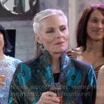 Tracy's floral jacquard jacket on General Hospital
