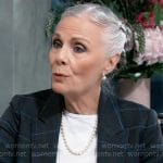 Tracy’s grey checked blazer on General Hospital