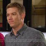Tripp's black printed short sleeve shirt on Days of our Lives