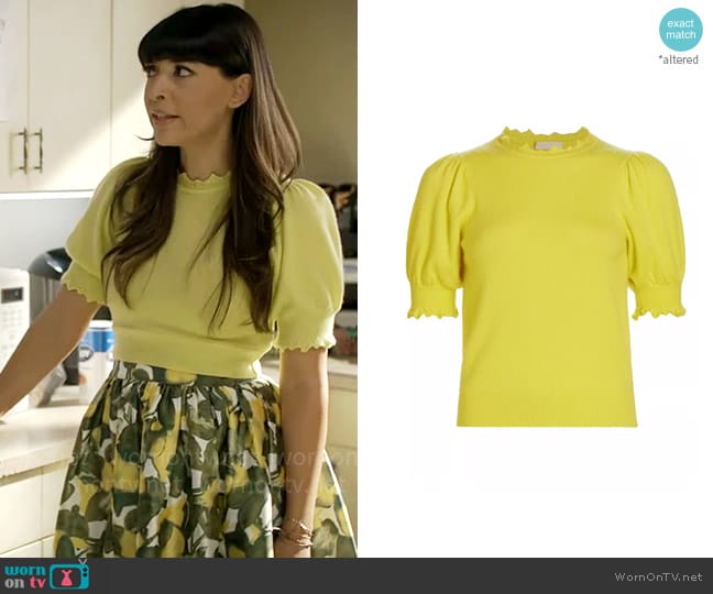 Ulla Johnson Lotta Cashmere Top worn by Sam (Hannah Simone) on Not Dead Yet