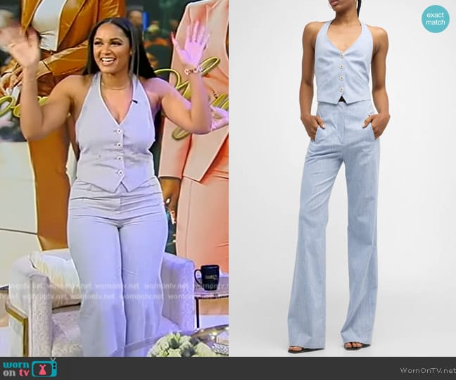 Veronica Beard Arabella Cropped Vest worn by Sydney Carter on Tamron Hall Show