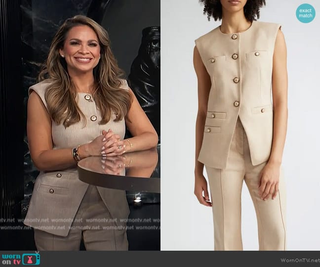 Veronica Beard Tamara Vest worn by Carolina Bermudez on E! News