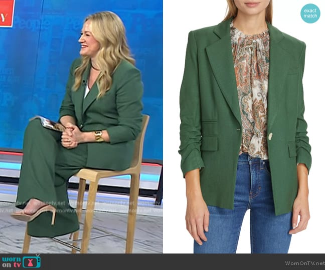 Veronica Beard Battista Single-Breasted Jacket worn by Wendy Naugle on Today