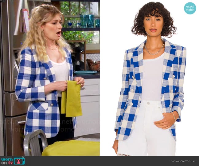 Veronica Beard Bexley Dickey Jacket worn by Gemma (Beth Behrs) on The Neighborhood