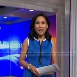 Vicky’s blue colorblock zip front dress on NBC News Daily