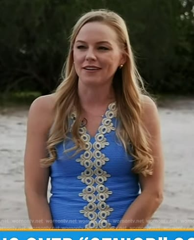 WornOnTV: Victoria Meadows Murphy’s blue lace trim dress on Today ...