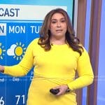 Violeta Yas’s yellow twist waist dress on NBC News Daily