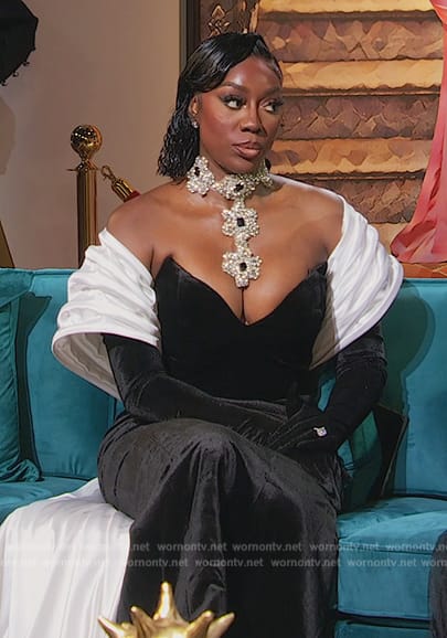 Wendy's reunion dress and cape on The Real Housewives of Potomac