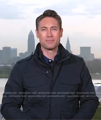 Whit Johnson’s navy utility jacket on Good Morning America