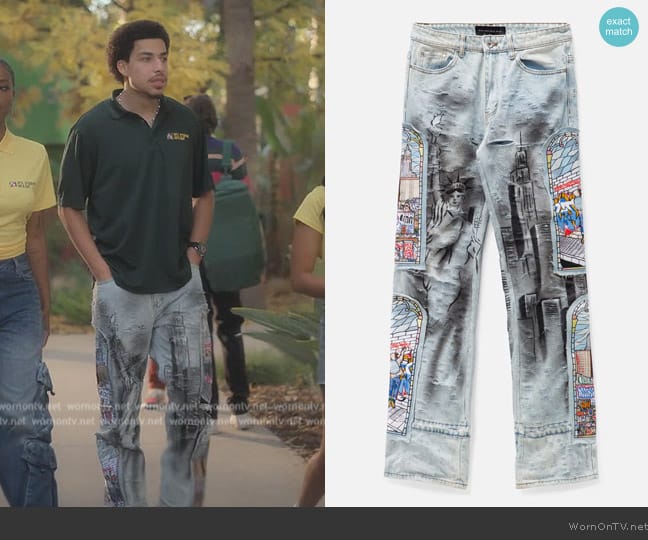 Who Decides War Hit Denim Jeans worn by Andre Johnson, Jr. (Marcus Scribner) on Grown-ish