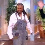 Whoopi’s denim patchwork overalls on The View