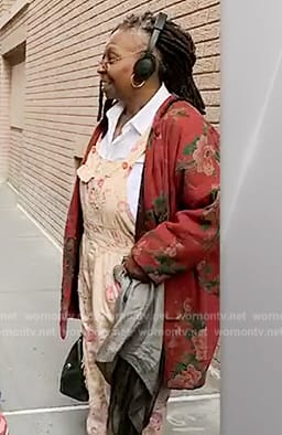 Whoopi's floral overalls and jacket on The View