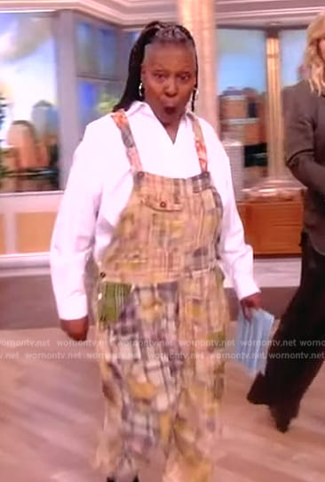 Whoopi’s patchwork overalls on The View