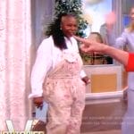 Whoopi’s pink embroidered overalls on The View