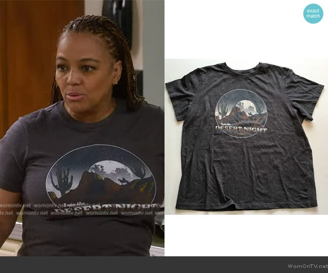 Wrangler Into the Desert Night worn by Regina Upshaw (Kim Fields) on The Upshaws