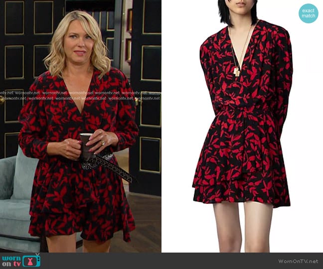 Zadig & Voltaire Rogers V Neck Dress worn by Nicole Walker (Arianne Zucker) on Days of our Lives