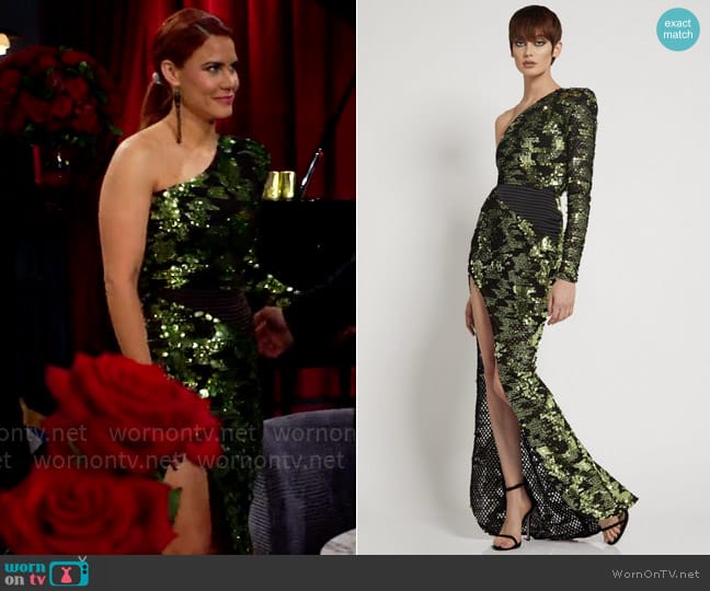 Zhivago Varenna Gown worn by Sally Spectra (Courtney Hope) on The Young and the Restless