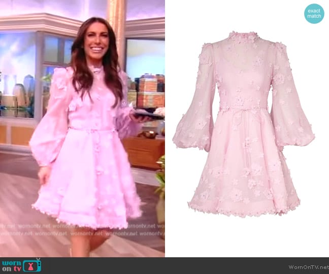 Zimmermann Matchmaker Lift Off Mini In Lilac worn by Alyssa Farah Griffin on The View