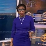 Zinhle’s purple ruched sweater dress on NBC News Daily