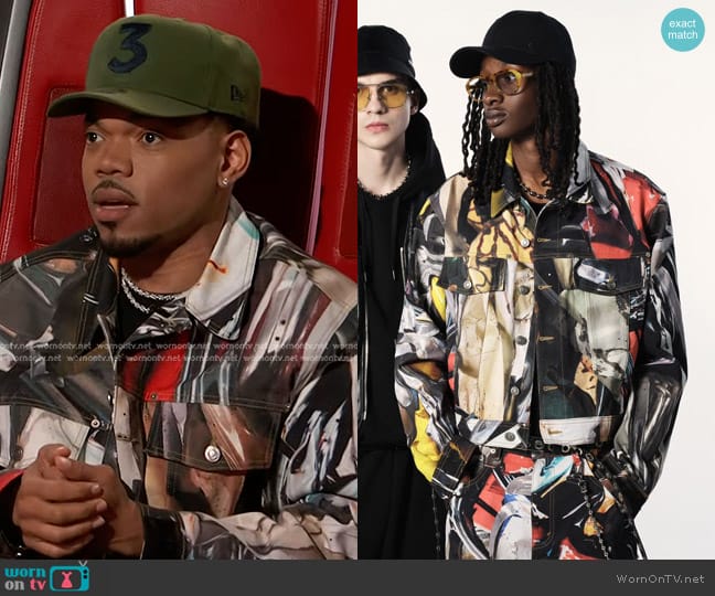 9dcc Printed Denim Truckers - Fall 2024 Collection worn by Chance the Rapper on The Voice