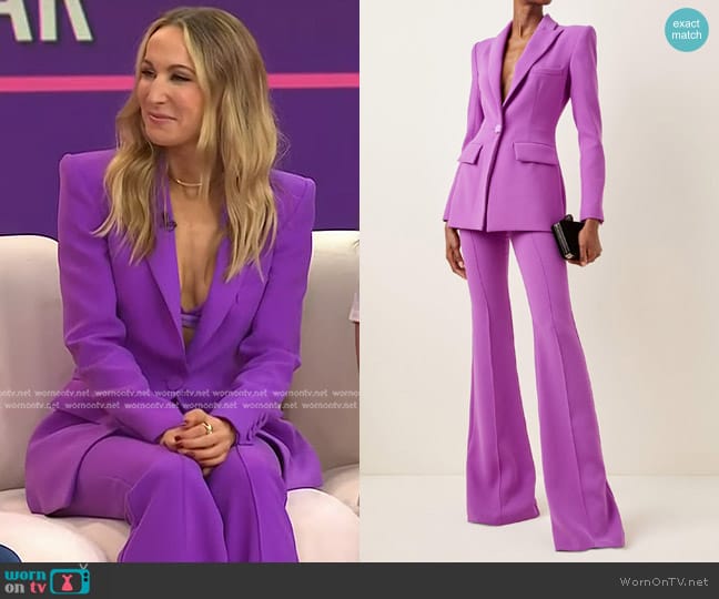 Alex Perry Alex Slim-Cut Blazer and Rene Trousers worn by Nikki Glaser on Today