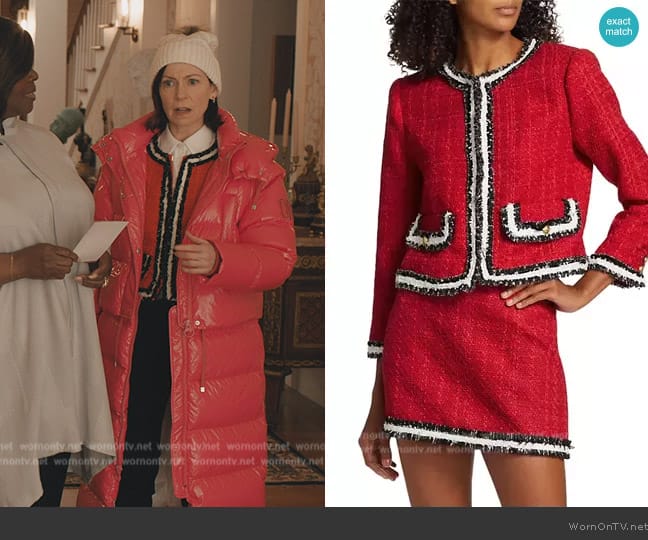 Alice + Olivia Landon Cropped Box Jacket worn by Elsbeth Tascioni (Carrie Preston) on Elsbeth