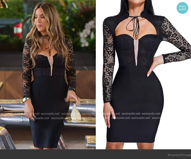 Bella Barnett Lace Mini Bandage Dress worn by Alex Halll (Alex Hall) on Selling the OC