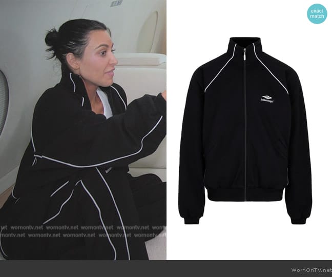 Balenciaga 3B Sport Icon Tracksuit Jacket worn by Kim Kardashian (Kim Kardashian) on The Kardashians