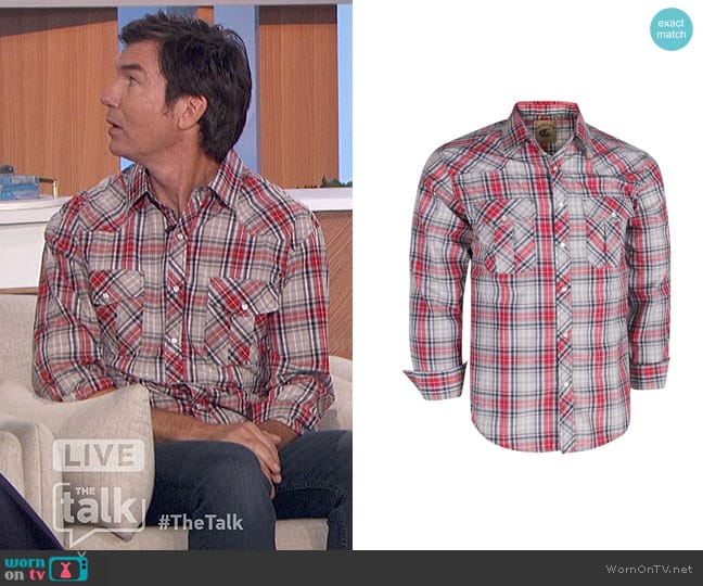 Coevals Club Plaid Western Shirt worn by Jerry O'Connell on The Talk