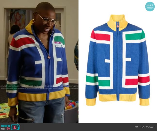 Casablanca Casa Court Zip-up Jacket worn by Henrietta Wilson (Aisha Hinds) on 9-1-1