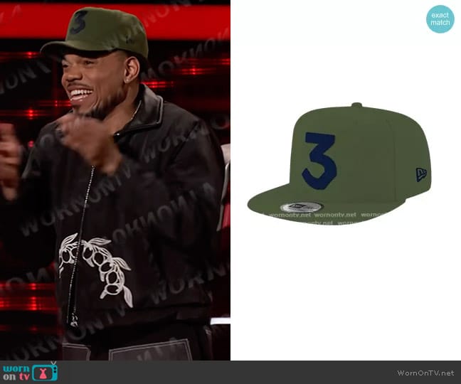 Chance The Rapper Chance 3 New Era in Rifle Green/Navy Hat worn by Chance the Rapper on The Voice