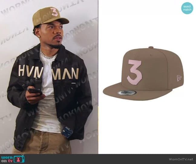 Chance the Rapper Chance 3 New Era Khaki/Pink Hat worn by Chance the Rapper on The Voice