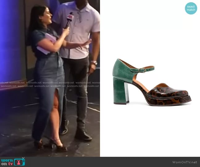 Chie Mihara Patent Leather Pumps worn by Donna Farizan on Today