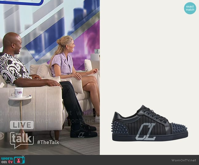 Christian Louboutin Seavaste 2 Varsimax Red-Sole Low Top Sneakers worn by Akbar Gbajabiamila on The Talk