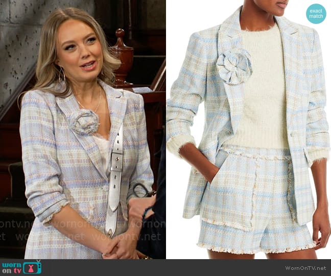 Cinq a Sept Pricilla Jacket worn by Abby Newman (Melissa Ordway) on The Young and the Restless