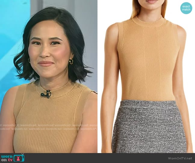 Club Monaco Directional Rib Sleeveless Sweater worn by Vicky Nguyen on Today