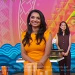 Deepica Mutyala's orange dress on Good Morning America