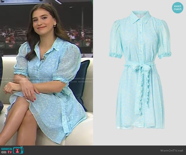 Derek Lam Collective Floral Mini Dress worn by Angie Lassman on Today