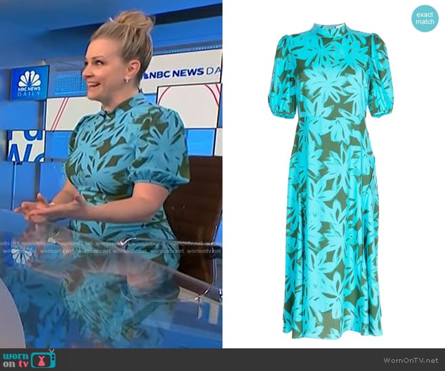 Brushed Petals Pool Party by Diane von Furstenberg Nella Dress worn by Melissa Joan Hart on NBC News Daily