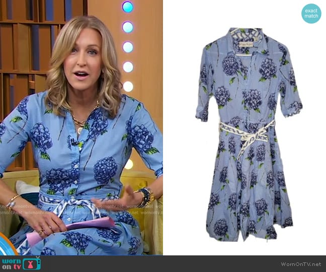 Dizzie Lizzie Hydrangea Flower Cotton Dress worn by Lara Spencer on Good Morning America