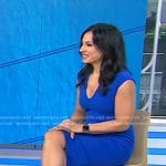 Dr. Tara Narula’s blue v-neck sheath dress on Today