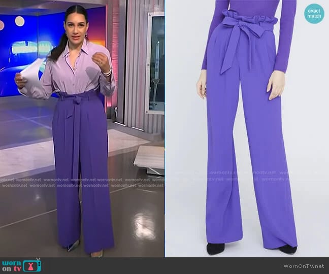 Alice + Olivia Farrel Pants worn by Morgan Radford on NBC News Daily