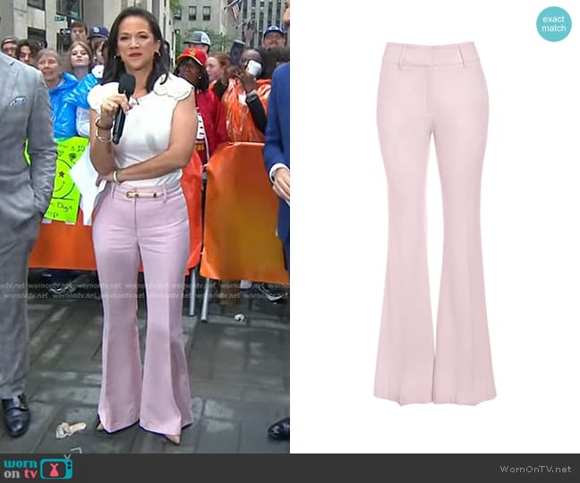 Gabriela Hearst Rhein Pant in Blush Wool worn by Laura Jarrett on Today