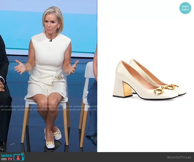 Gucci Horsebit Mid-Heel Pumps worn by Dr. Jennifer Ashton on Good Morning America