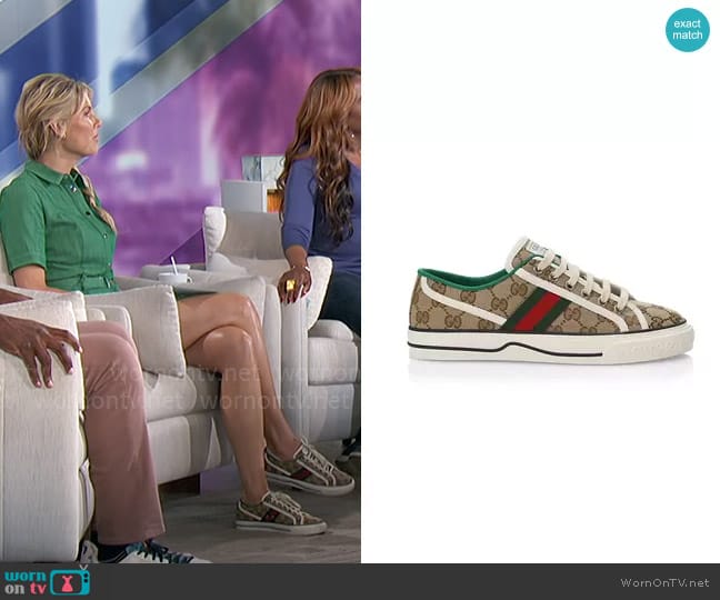 Gucci Tennis 1977 Platform Sneaker worn by Amanda Kloots on The Talk