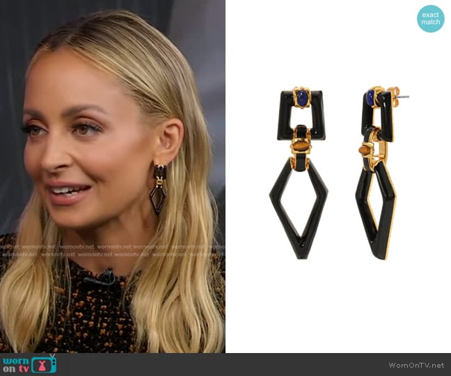 House of Harlow Lenny Drop Earrings worn by Nicole Richie on Good Morning America