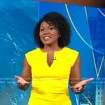 Janai’s yellow v-neck dress on Good Morning America