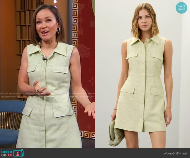 Jason Wu Collective Tweed Collared Dress worn by Eva Pilgrim on Good Morning America